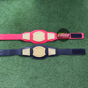 เข็มขัดแชมป์แบบเรียบสีทองสั่งทำพิเศษ เข็มขัดแชมป์เฮฟวี่เวท  โลโก้สั่งทำ  แผ่นโลหะสังกะสีทองเหลือง สำหรับมวยปล้ำ MMA มวยสากล - Product Image 4