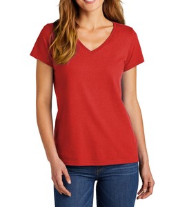 Vente en gros de haut de yoga vierge oversize d'été t-shirts pour femmes t-shirt court uni pour dames t-shirt à col en V en coton de haute qualité - Product Image 2