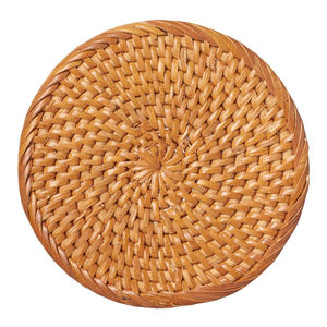 Different Shape Shape Rattan Coaster <b>Bamboo</b> Home Tabletop Accessories <b>Placemats</b> and Pads Natural Rattan Teacup Coaster - Product Image 4