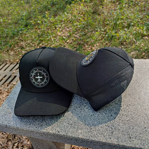 หมวกเบสบอลผ้าแคนวาสสีดำ5แผงออกแบบได้ตามที่ต้องการหมวกกีฬาเบสบอลทำจากผ้าแคนวาสสำหรับปั่นจักรยานกลางแจ้ง - Product Image 5