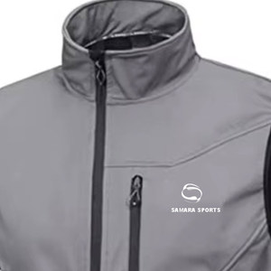 Gilets pour hommes Vêtements d'extérieur Gilets softshell d'extérieur légers et imperméables Veste sans manches avec logo personnalisé - Product Image 2