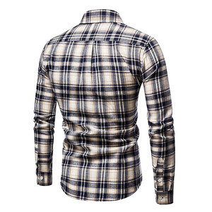 Chemises en flanelle de qualité supérieure en polyester et coton, manches longues, design personnalisé 2026, chemises pour hommes - Product Image 2
