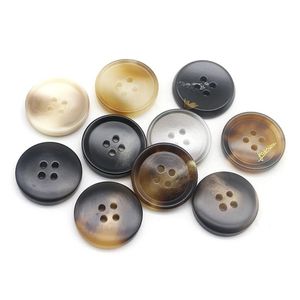Boutons pression ronds en résine à 4 trous personnalisés Offre Spéciale pour la couture de vêtements avec un design unique de boutons en corne - Product Image 1