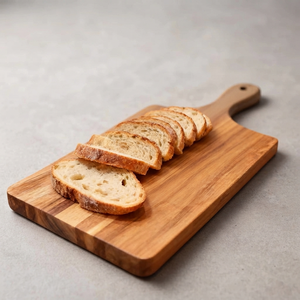 Planche à découper et planche à hacher en bois naturel écologique REHMAN CRAFT avec poignée de couteau intégrée, épaisseur 1,5 cm, passe au lave-vaisselle - Product Image 5