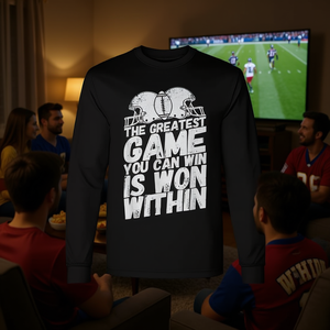 Maglietta da Calcio a Maniche Lunghe con Collo Rotondo, Unisex per Adulti, Abbigliamento Promozionale con Scritta Accattivante per Feste di Calcio - Product Image 4