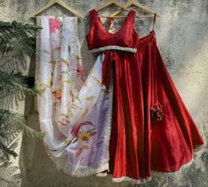 Algodón Navratri Lehenga Choli para mujer boda compras en línea Surat India boda pakistaní vestidos reales para 2024 - Product Image 6