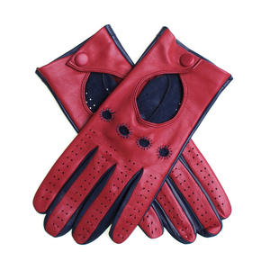Guantes de conducción de piel de oveja negra de dedo completo de alta calidad con logotipo personalizado para exteriores y ropa informal en invierno - Product Image 6