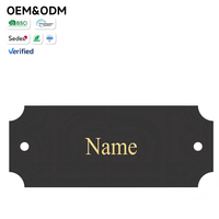 Plaques nominatives personnalisées noires et dorées - Texte gravé personnalisé pour usage commémoratif et décoratif