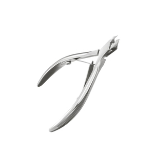 Pinza para cutículas de uñas de 5 "personalizada, punta de 3mm, mango liso de acero alemán, pinza para cutículas de uñas de doble resorte con embalaje personalizado - Product Image 3