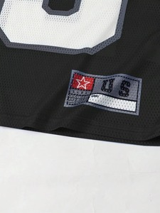 Wholesale Retro American Football Fan Jersey custom Oversized Streetwear Mesh T-Shirt with your logo - Product Image 3