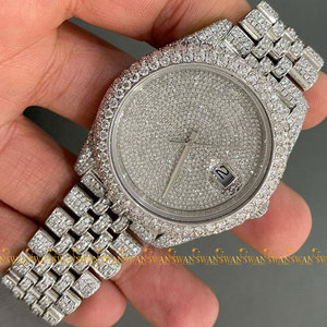 Reloj de pulsera de lujo personalizado de acero inoxidable para hombre de alta calidad totalmente helado estilo Hip Hop esfera inteligente pantalla Fecha amantes - Product Image 3