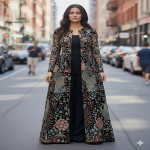 Tissu de broderie en velours de luxe pour robes de mariée vêtements de mode rideaux de décoration intérieure et projets d'artisanat - Product Image 1