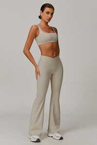 Meilleure vente Nude Maeve soutien-gorge de sport élégant encolure carrée et dos respirant séchage rapide haut Impact femmes Gym Fitness soutien-gorge de sport - Product Image 4