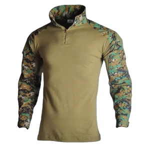 Chemises à manches longues respirantes et anti-transpiration pour hommes, sweat-shirt tactique camouflage à séchage rapide - Product Image 3
