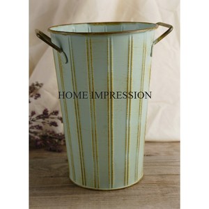 Pots de fleurs galvanisés de forme ronde et jardinière lot de 3 pots de jardin faits à la main dernière arrivée jardinière décorative en métal d'Inde - Product Image 2