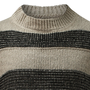 100% Cotton Casual Breathable Pullover Sweater Striped Neck <b>Knitted</b> <b>Cardigan</b> Latest Winter ODM Design Flat <b>Knitted</b> Technique - Product Image 6