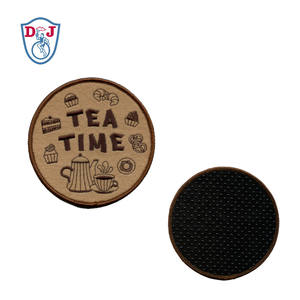 Posavasos Popular de corcho o tela de sarga, diseño bordado, almohadilla de té de fieltro - Product Image 2
