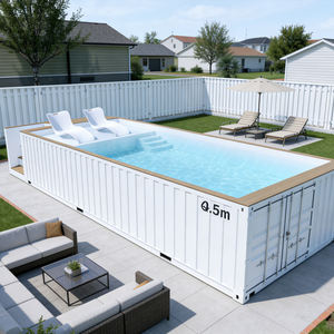 Piscine en conteneur maritime surdimensionné de 40 pieds avec système de filtration complet pour complexe familial, jardin extérieur - Product Image 1