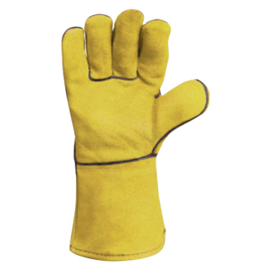 Gants de soudage rouges en cuir de vachette de qualité supérieure Protection contre les incendies Construction Gants de barbecue - Product Image 3