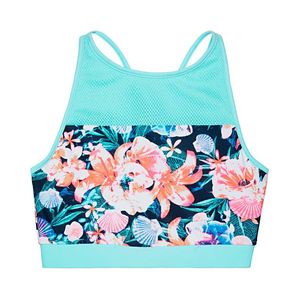 Top Bikini Floreale ID Ideology per Ragazze Grandi, Modello Bandeau Traspirante, Disponibile in Versione 1 Pezzo o 2-3 Pezzi, 2 Pezzi XL - Product Image 1