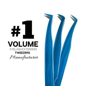Gran oferta, pinzas de extensión de pestañas personalizadas, pinzas de pestañas curvas de acero inoxidable, pinzas al por mayor para extensión de pestañas renovables - Product Image 4