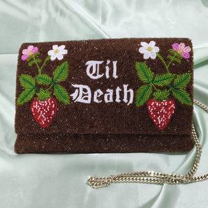 Bolso de hombro con cuentas de flores Bolso de tulipán con cuentas Bolso floral, Bolso bohemio chic, Bolso de hombro de primavera, Monedero con cuentas, Bolso hecho a mano - Product Image 1