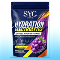 SYC BIO Elektrolyt Gummies, Hydratatie voor hardlopen, fietsen, fitness, Calcium Magnesium Kalium, 60 stuks, OEM ODM Private Label