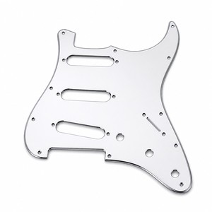Protector de Palanca de Guitarra <span class=keywords><strong>Stratocaster</strong></span> de Acrílico Cromado Espejo de 11 Orificios SSS para <span class=keywords><strong>Fender</strong></span> USA Mexican Standard Strat, Pieza para Guitarra Eléctrica - Product Image 1
