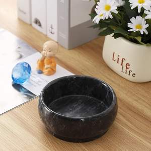 MEJOR VENTA cuenco de mármol negro decorativo para la mesa del hogar Decoración de Navidad centro de mesa de lujo elegante diseño moderno de alta calidad - Product Image 2