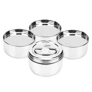 High Quality Cheap Prices Office School Stainless Steel Wire Locking Round Shape Clip Tiffin Lunch <b>Box</b> with Lid - Product Image 6