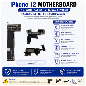<span class=keywords><strong>Carte</strong></span> <span class=keywords><strong>mère</strong></span> d'origine déverrouillée avec composants Face ID TrueDepth assortis, pièces de réparation mobiles pour <span class=keywords><strong>iPhone</strong></span> <span class=keywords><strong>12</strong></span> - Product Image 1