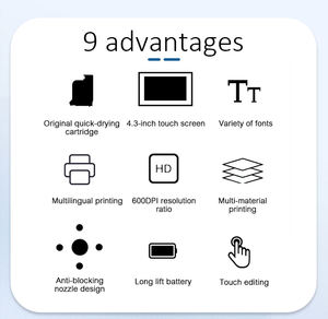 Hot Portable <strong>Inkjet</strong> <strong>Printer</strong> with High Resolution of 600dpi Suitable for Printing on Cartons Plastics and Glass - Product Image 3