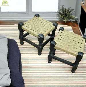 Tabouret bas en bois naturel Offre Spéciale tabouret pour salon escabeau en bois Console incrustée d'os - Product Image 3