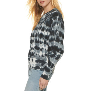 Loose Fit acanalado cuello redondo 80% Algodón 20% poliéster polar acanalado puños y sudadera de mujer - Product Image 4