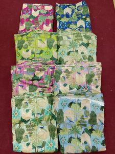 Algodón orgánico Bloque de mano Tela impresa Moda Suave Estampado de frutas Bolsos de mujer Cortinas Cubiertas Venta al por mayor Niños Vestido Toldo - Product Image 2