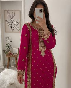 Lancement d'un nouveau vêtement de soirée de marque Look New Top Pant And Dupatta With Heavy Embroidery Sequence Work Fancy Dress Costume traditionnel - Product Image 6