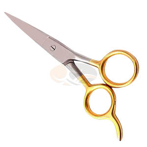 Jackbilly กรรไกรตัดผมมืออาชีพ4.5 ", กรรไกรตัดผมสเตนเลสนิรภัยพร้อมที่จับชุบทอง - Product Image 6