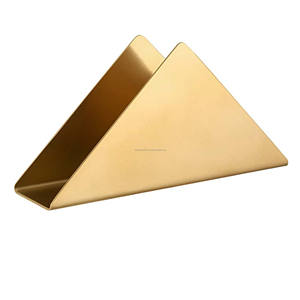 ที่ใส่กระดาษทิชชูแบบสามเหลี่ยม,ที่ใส่กระดาษทิชชูแบบทันสมัยสีเงินสเตนเลส - Product Image 3