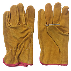 Gant de mécanicien de conducteur de travailleur de grain de chèvre/gant de travail de sécurité de chèvre jaune bon prix/gant de travailleur de conducteur de mécanicien de protection de main - Product Image 2