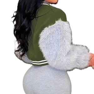 Vente en gros de vestes Letterman décontractées pour femmes Vestes universitaires brodées en 3D de qualité supérieure Veste universitaire au design élégant - Product Image 2