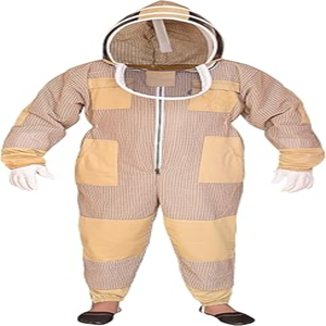 Traje de apicultura de ventilación ligero de 3 capas transpirable y a prueba de picaduras con velo de esgrima y ropa de seguridad de velo redondo - Product Image 4