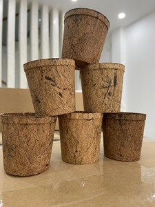 Pots en fibre de coco à prix compétitif du Vietnam Pots en fibre de coco écologiques pour fleurs Mini pot en fibre de coco rond naturel - Product Image 6