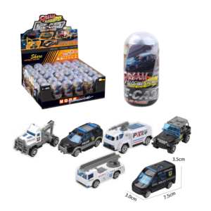 Novedades 2024 chico juguete fundido a presión aleación policía coche Juguete <span class=keywords><strong>huevo</strong></span> juguete para niños caramelo <span class=keywords><strong>sorpresa</strong></span> regalo Super mercado promoción - Product Image 1