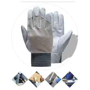 La mejor oferta, guantes de montaje de seguridad de cuero de vaca de alta calidad, guantes suaves para conductor con logotipo personalizado, guantes de trabajo para construcción Industrial - Product Image 6