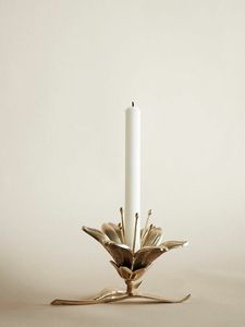 Candelabro de Lujo con Forma de Flor de Lirio Dorado, Metal de Latón Vintage, Centro de Mesa Romántico Personalizado para Navidad, Bodas y Hogar - Product Image 4