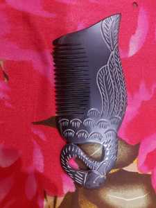 Custom Made Hand Carved Horn <b>Combs</b> with Swan Design Ideal for <b>Hair</b> Accessory Stores for Resale - Product Image 4