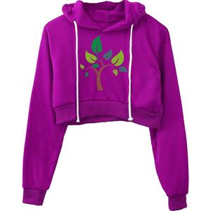 Sudadera con Capucha Corta de Manga Larga con Logotipo Estampado, Sudadera con Capucha Corta para Mujer, Sudadera con Capucha de Color Sólido, Sudadera Extra Grande - Product Image 5