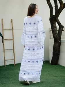 เดรสแม็กซี่ยูเครนแขนยาวปักลายดอกไม้สไตล์วินเทจ - Product Image 5