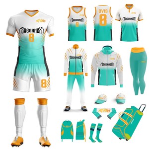 New Custom High Quality Men's Football Kits Jersey Set Team Club Soccer Wear Football Soccer Jersey Soccer Uniforms Sets - Product Image 1