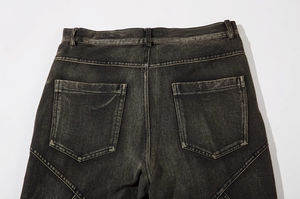 Alta calidad de primera calidad al por mayor nueva moda suelta recta lavado holgado hombres pantalones vaqueros casuales personalizados pantalones vaqueros - Product Image 3